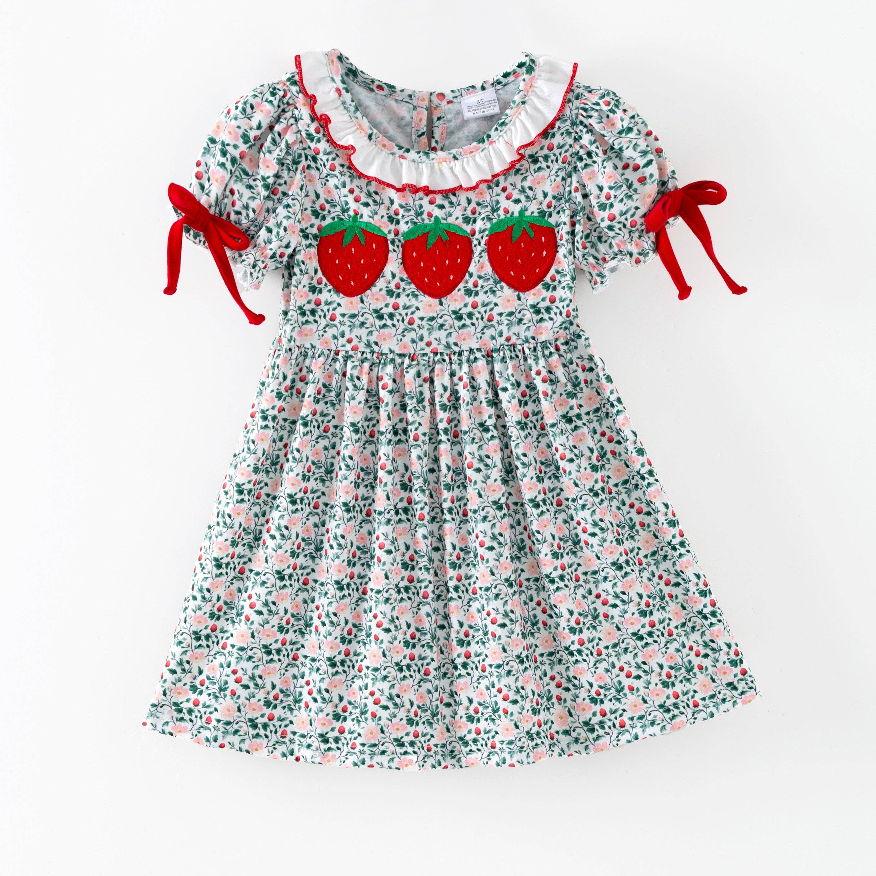 Strawberry Smocked Embroidery Dress – Ritzy Rexann