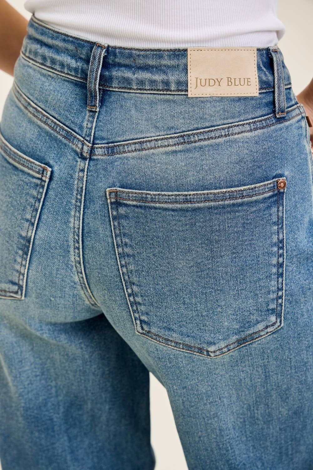 Rigid Front Wide Leg Jeans