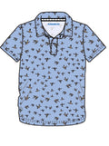 Boys Mallard Skies Knit Short Sleeve Performance Polo