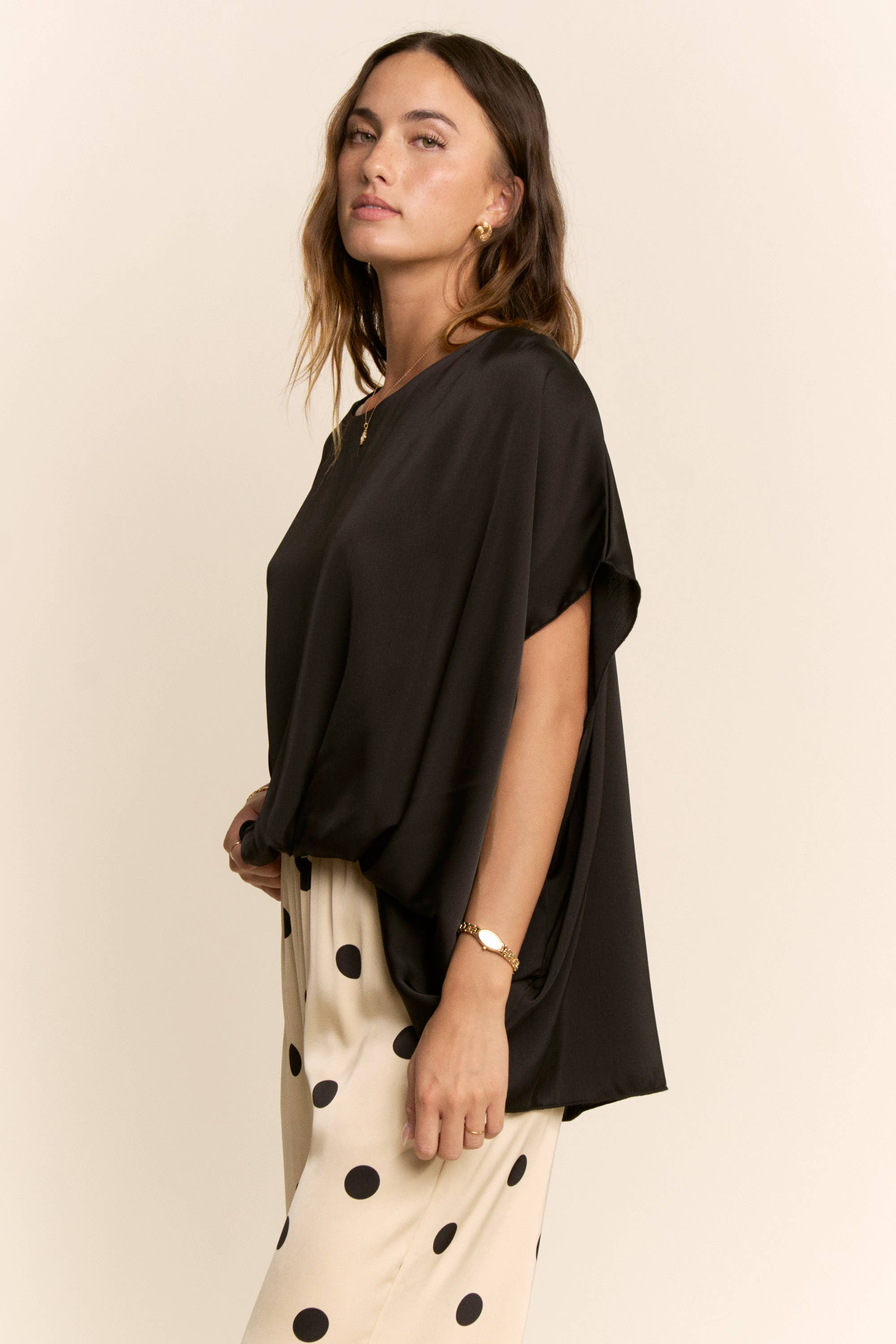Bubble Cropped Blouse