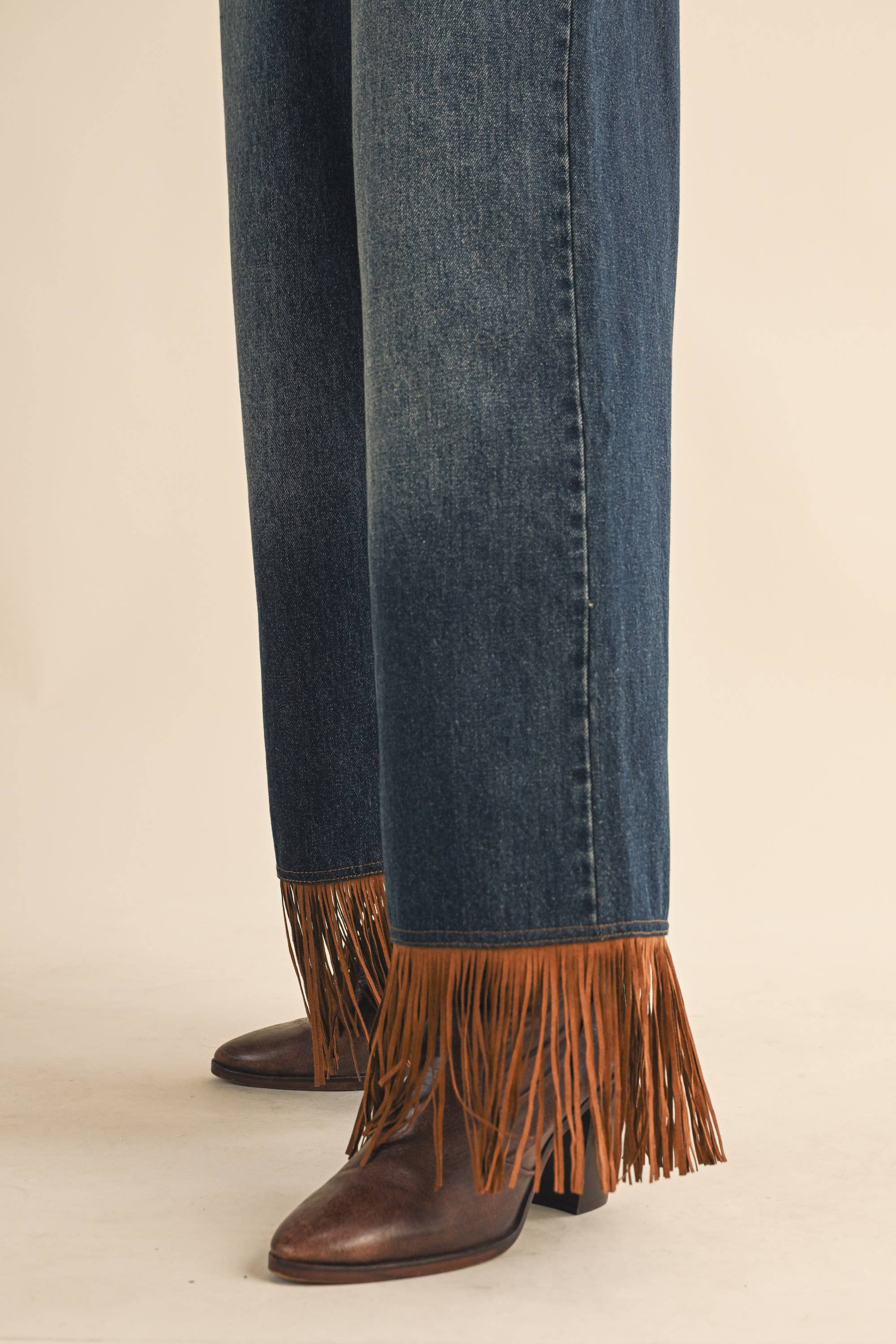Fringe Bottom Jeans