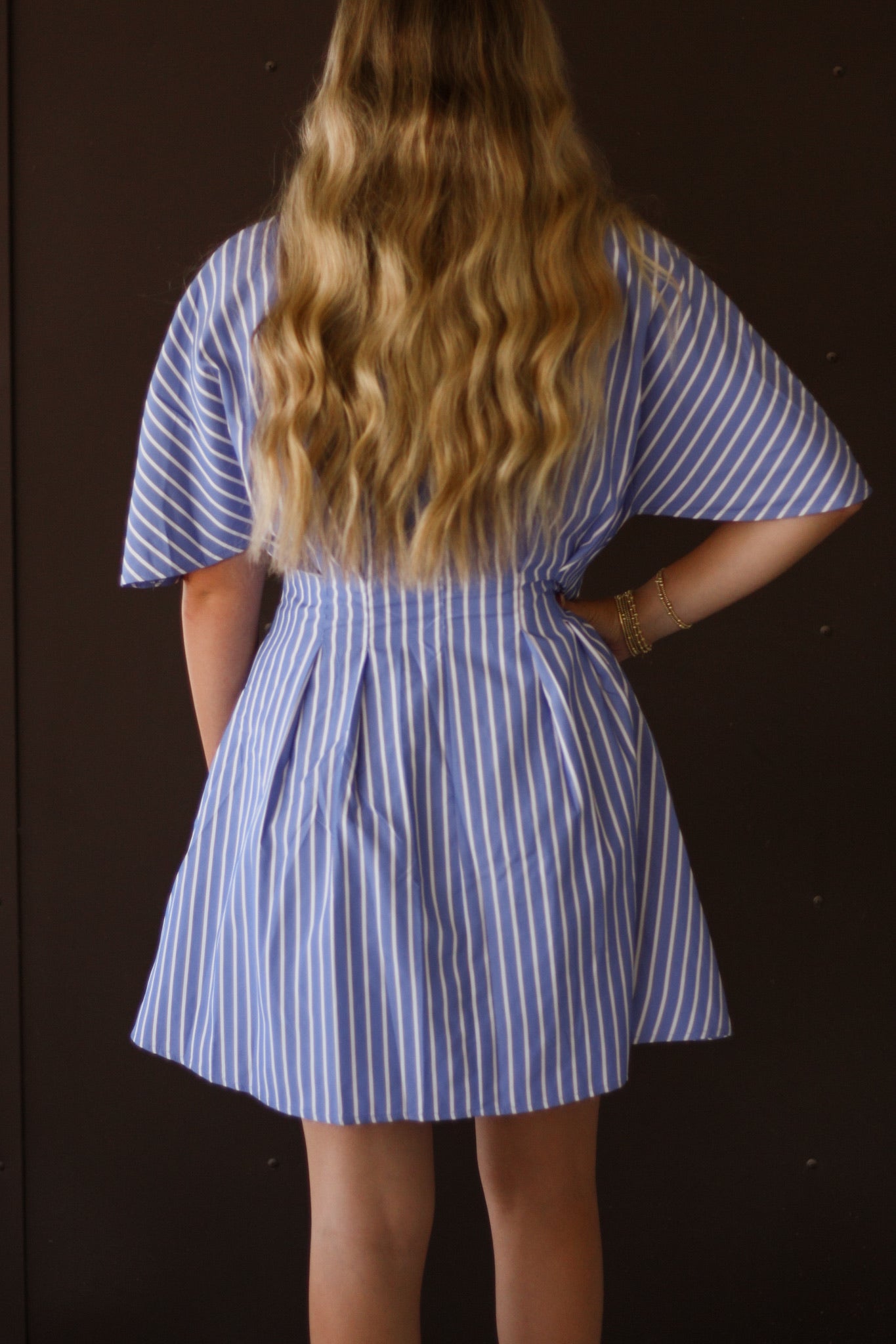 Short-Sleeve Hourglass Mini Dress
