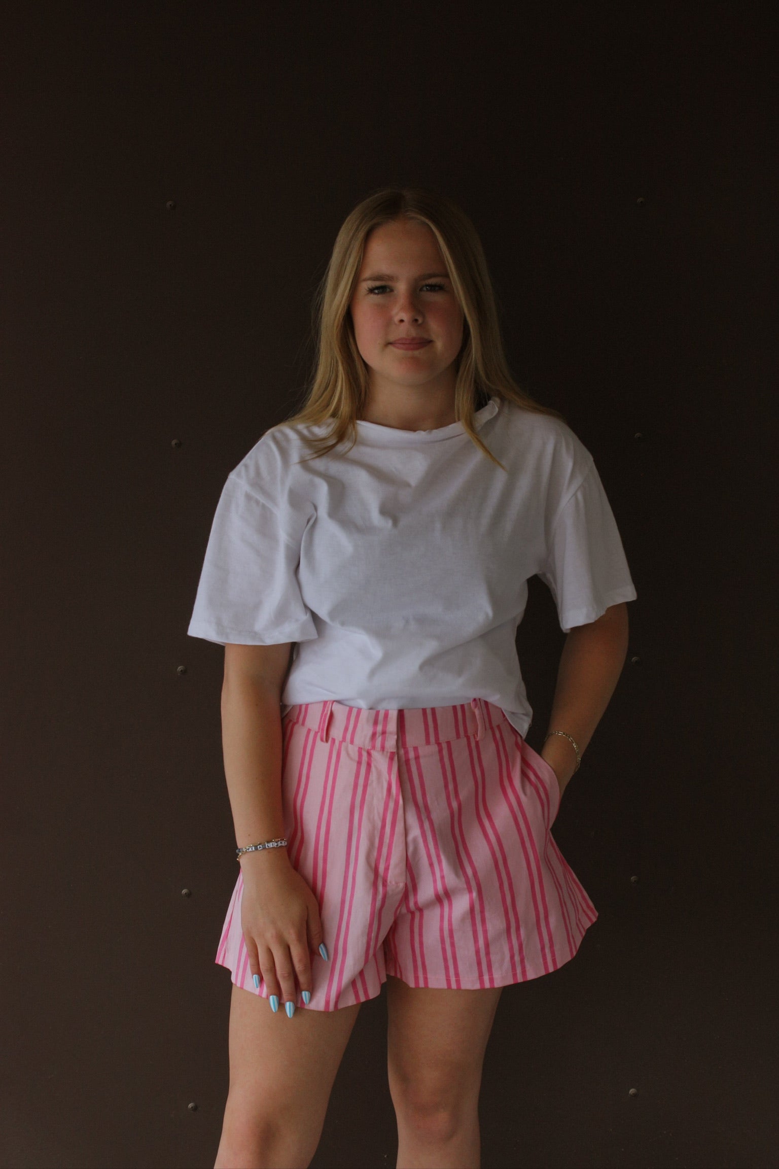 Stripe Shorts High Waist