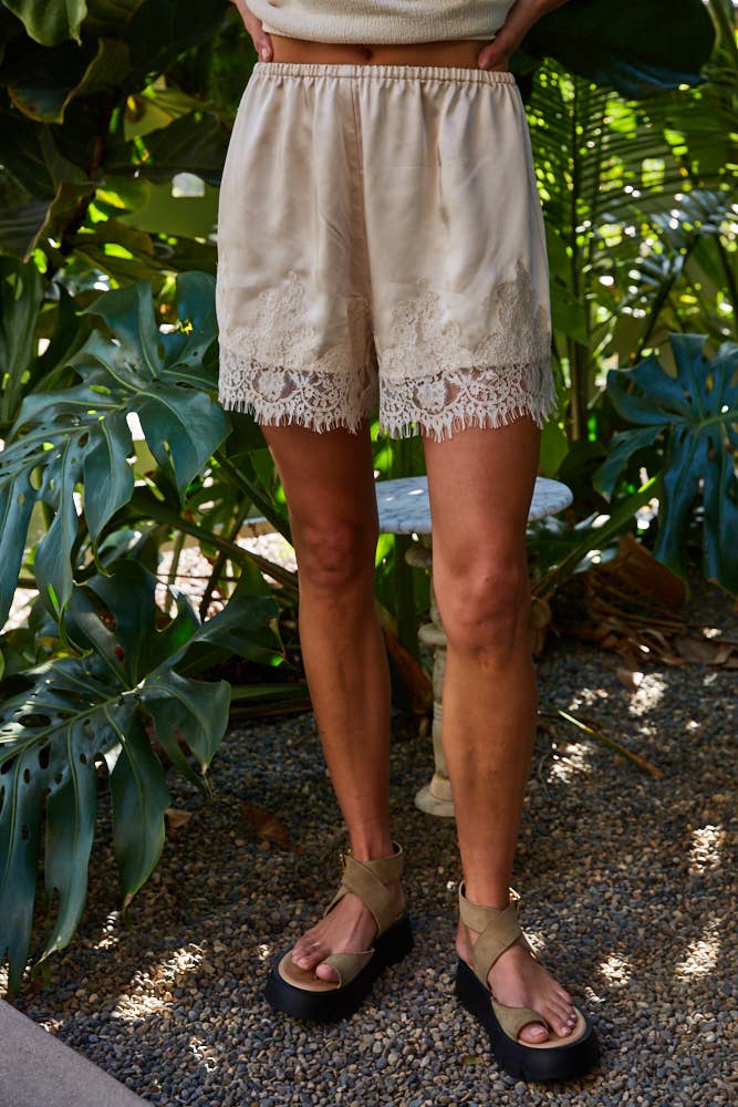 Satin Lace Short