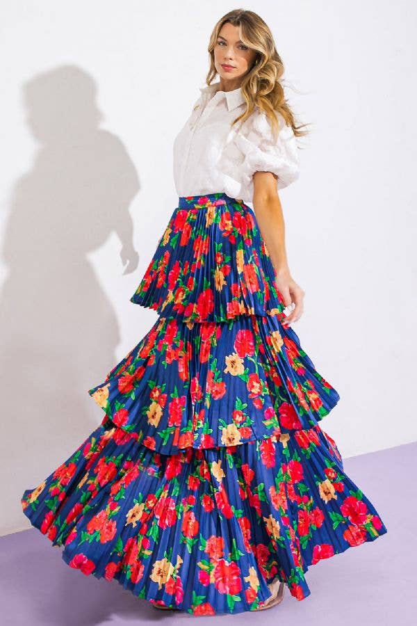 Floral Ruffle Skirt