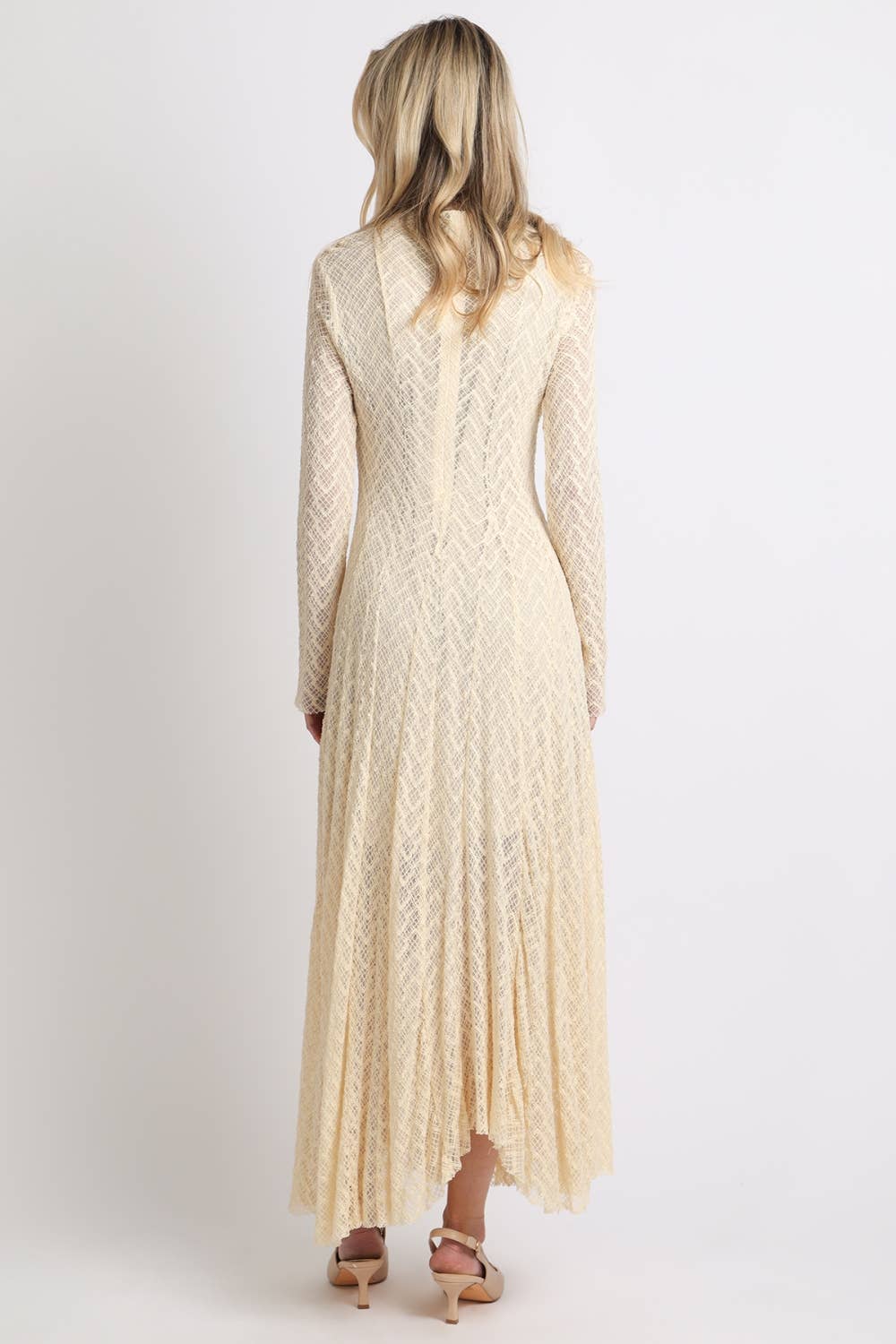 Geometric Crochet Lace Maxi Dress