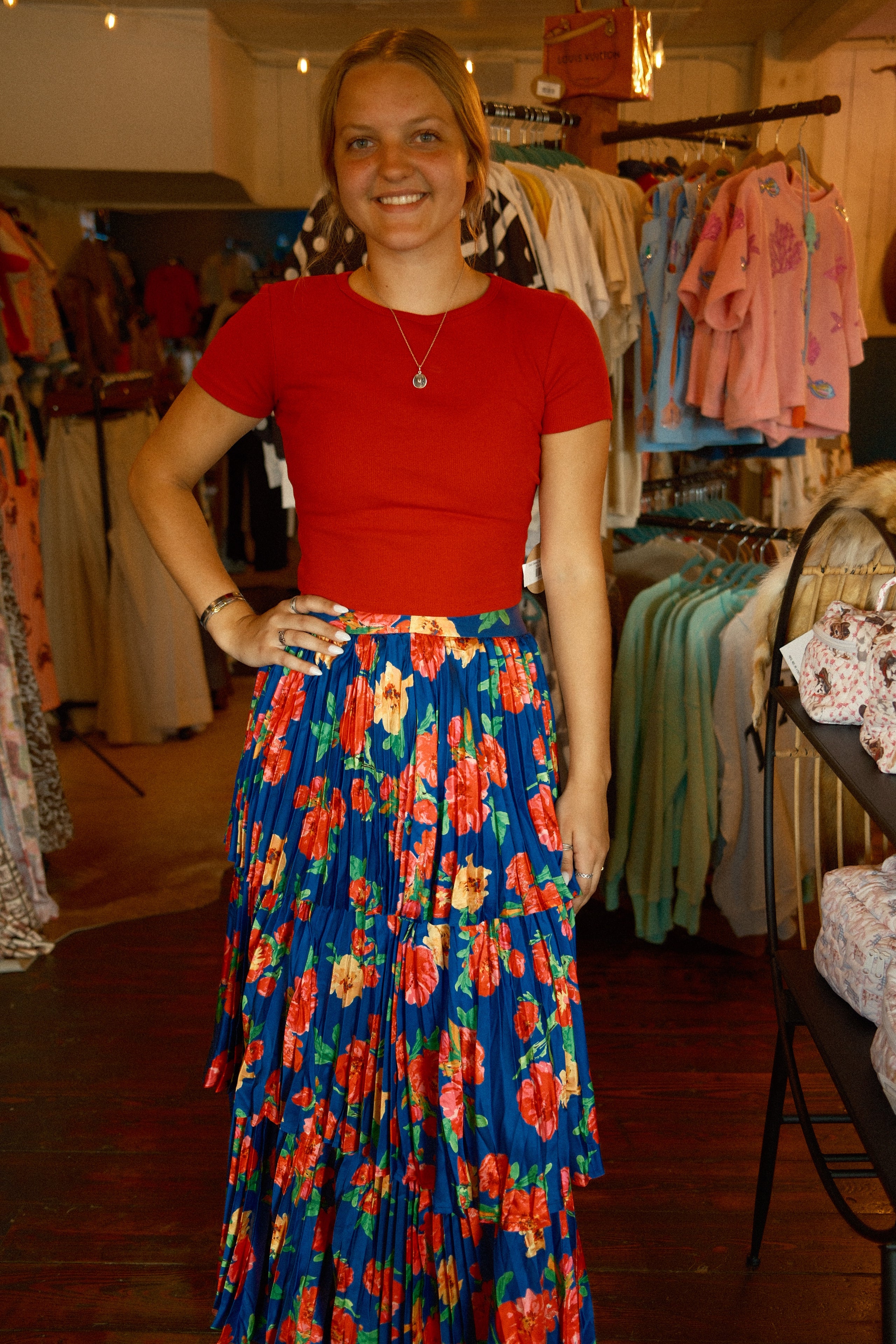 Floral Ruffle Skirt