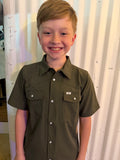 Pearl Snap Short Sleeve Boys Shirt
