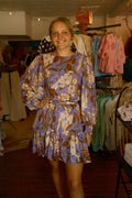 Purple Floral Mini Dress