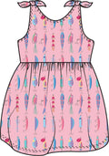 Girls Pink Gone Fishin Dress
