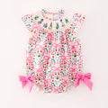 Floral Silly Goose Smock Romper