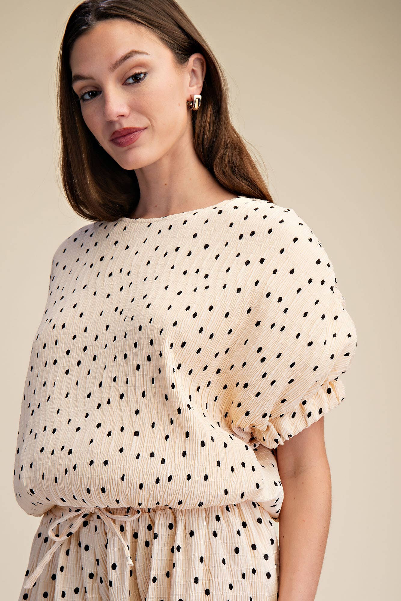 Round Neck Balloon Top