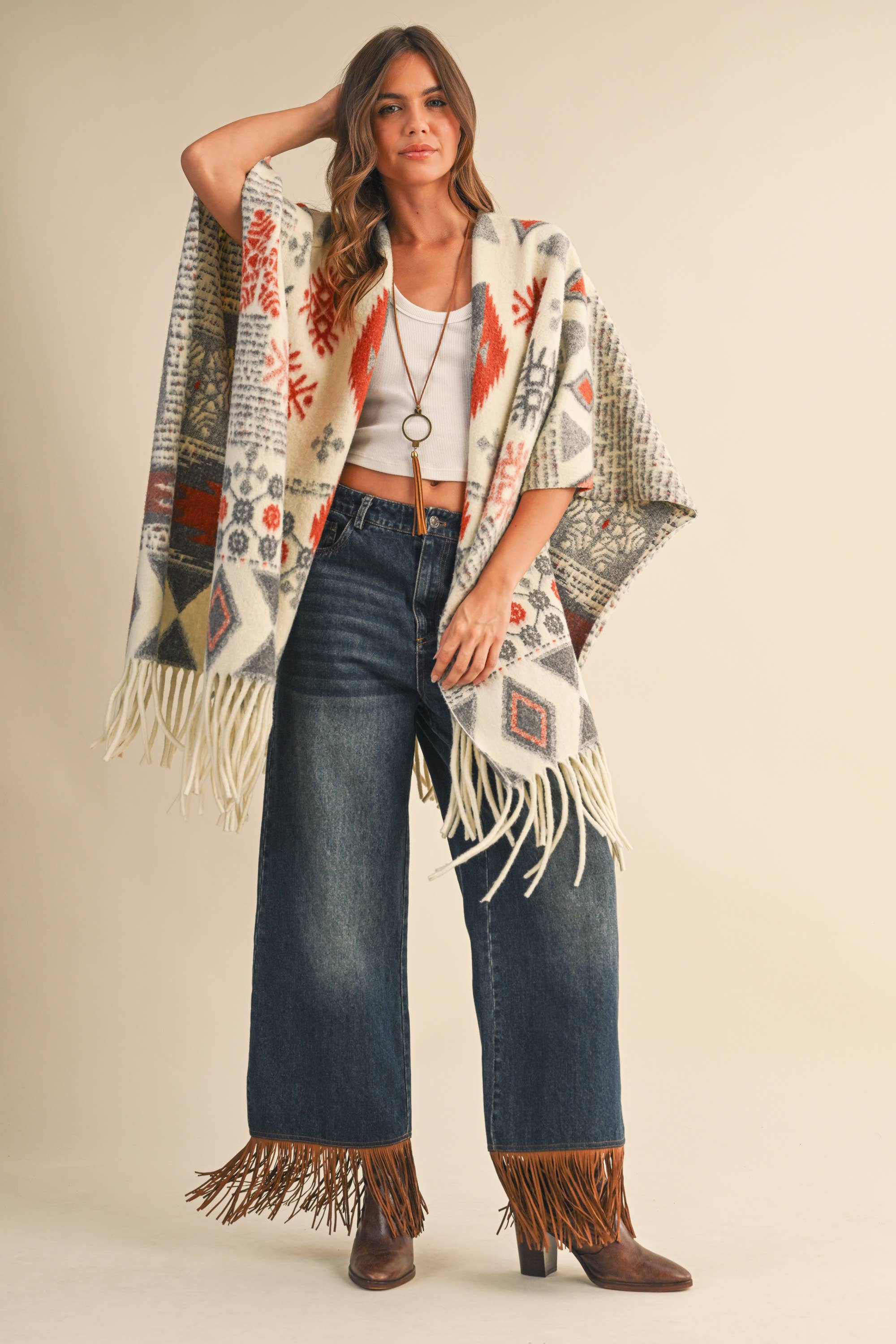 Fringe Bottom Jeans