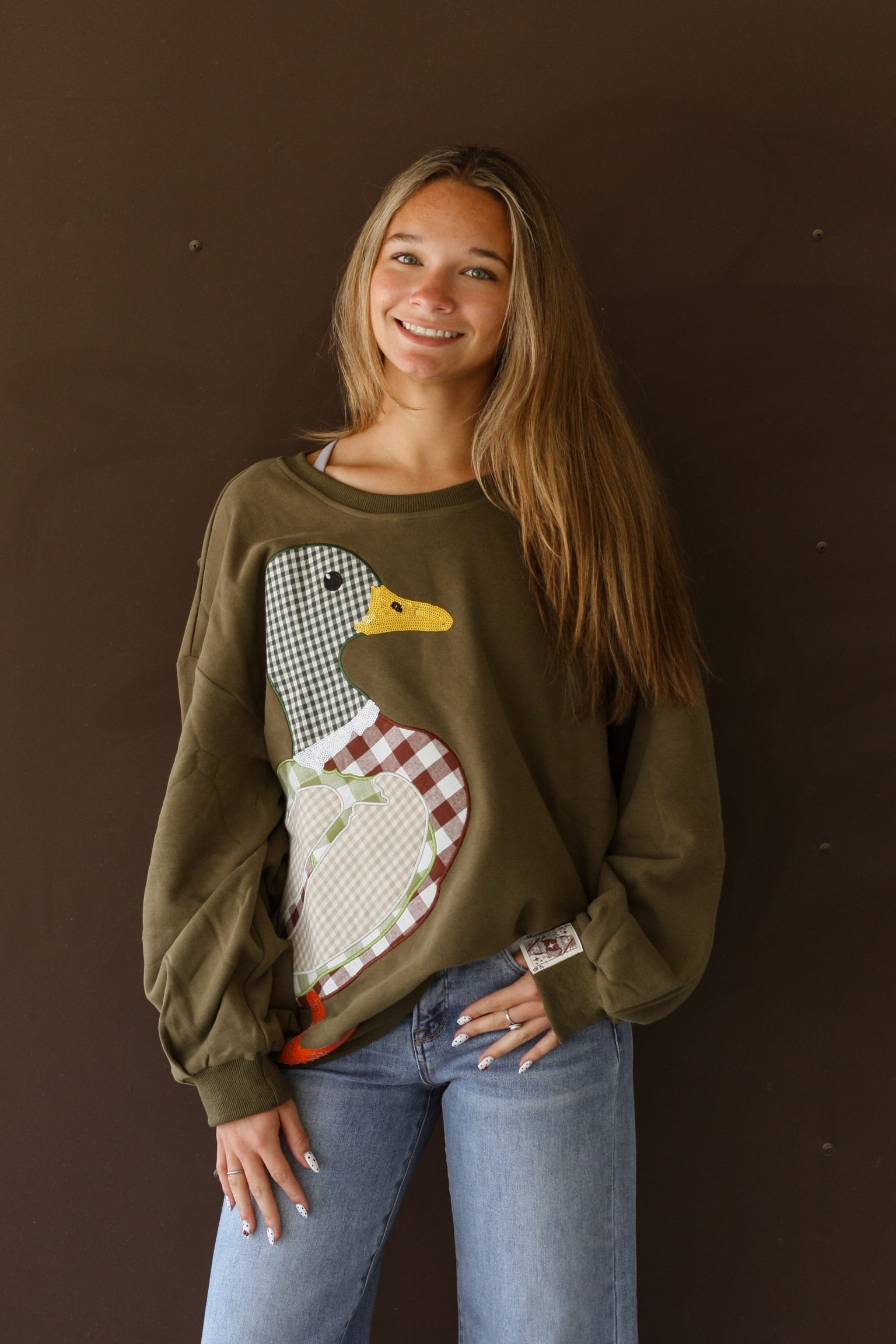 Queen Of Sparkles Duck Sweatshirt