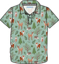 Boys Woodland Friends Knit Short Sleeve Performance Polo