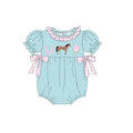 2026 Spring Summer Farm Embroidery Blue Kids Clothes Collection