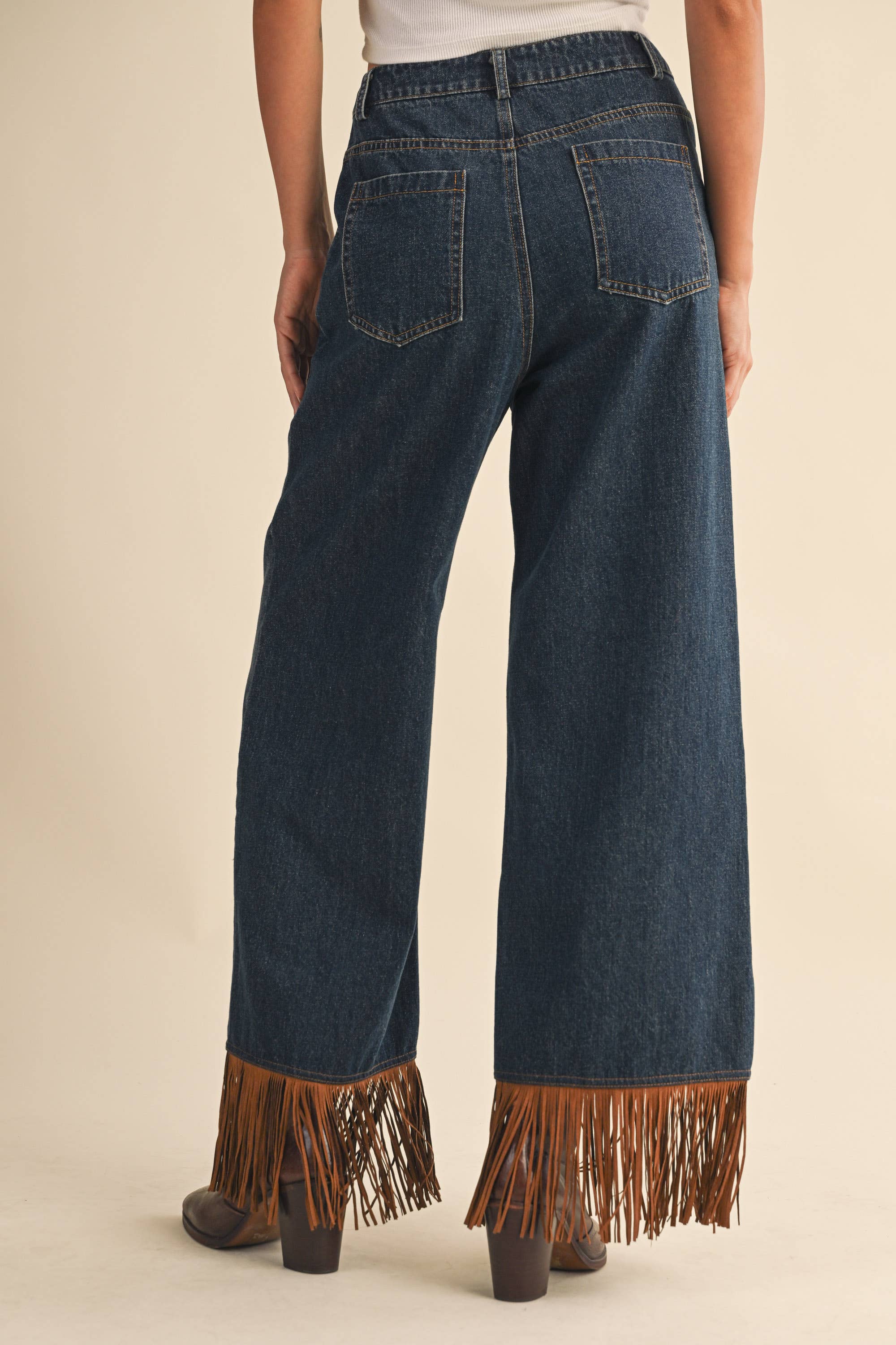 Fringe Bottom Jeans