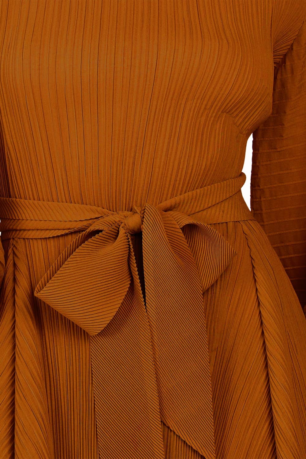Bowtie Waist Pleats Maxi Dress