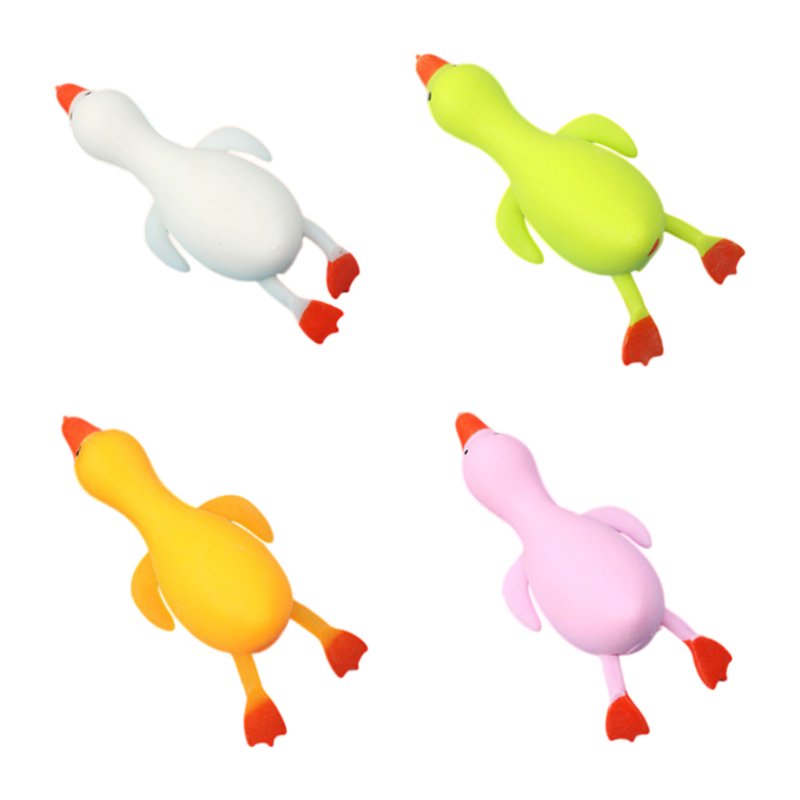 Cartoon Solid Duck Squishy Slow Rising Stress Relief Squeeze Toy Box Set
