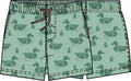 Boys Sage Mallards Color Changing Performance Hybrid Swim Trunks