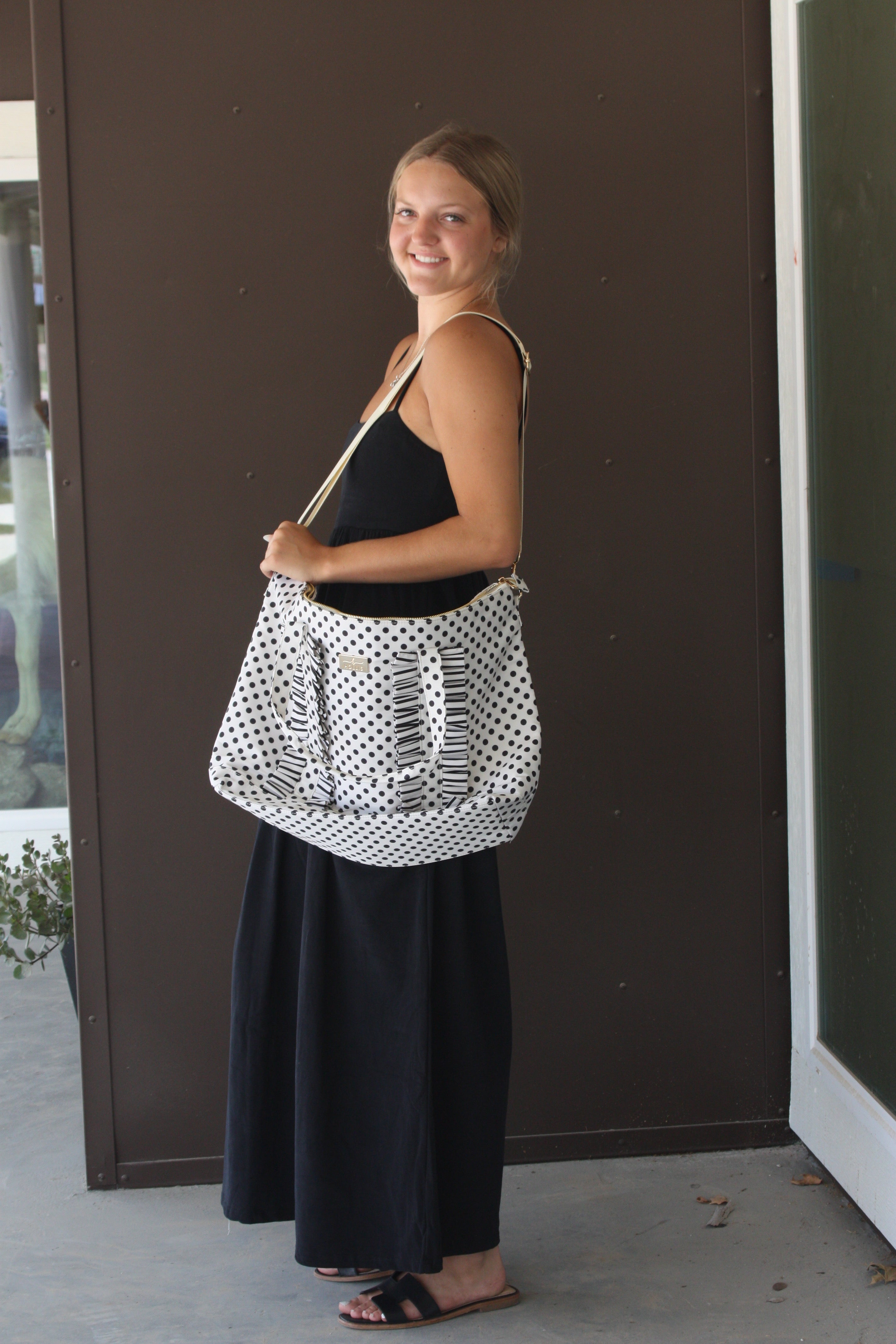 Polka Stripe Tote