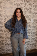 Denim Dot Top