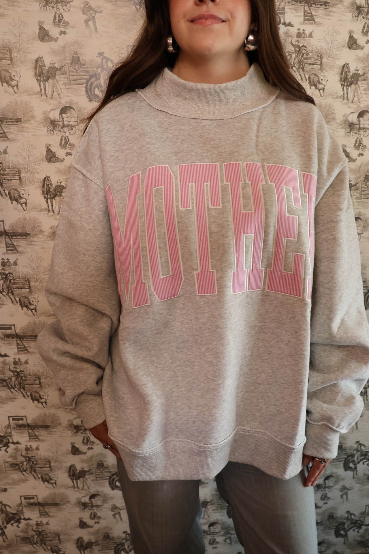 Girl Mom Mockneck