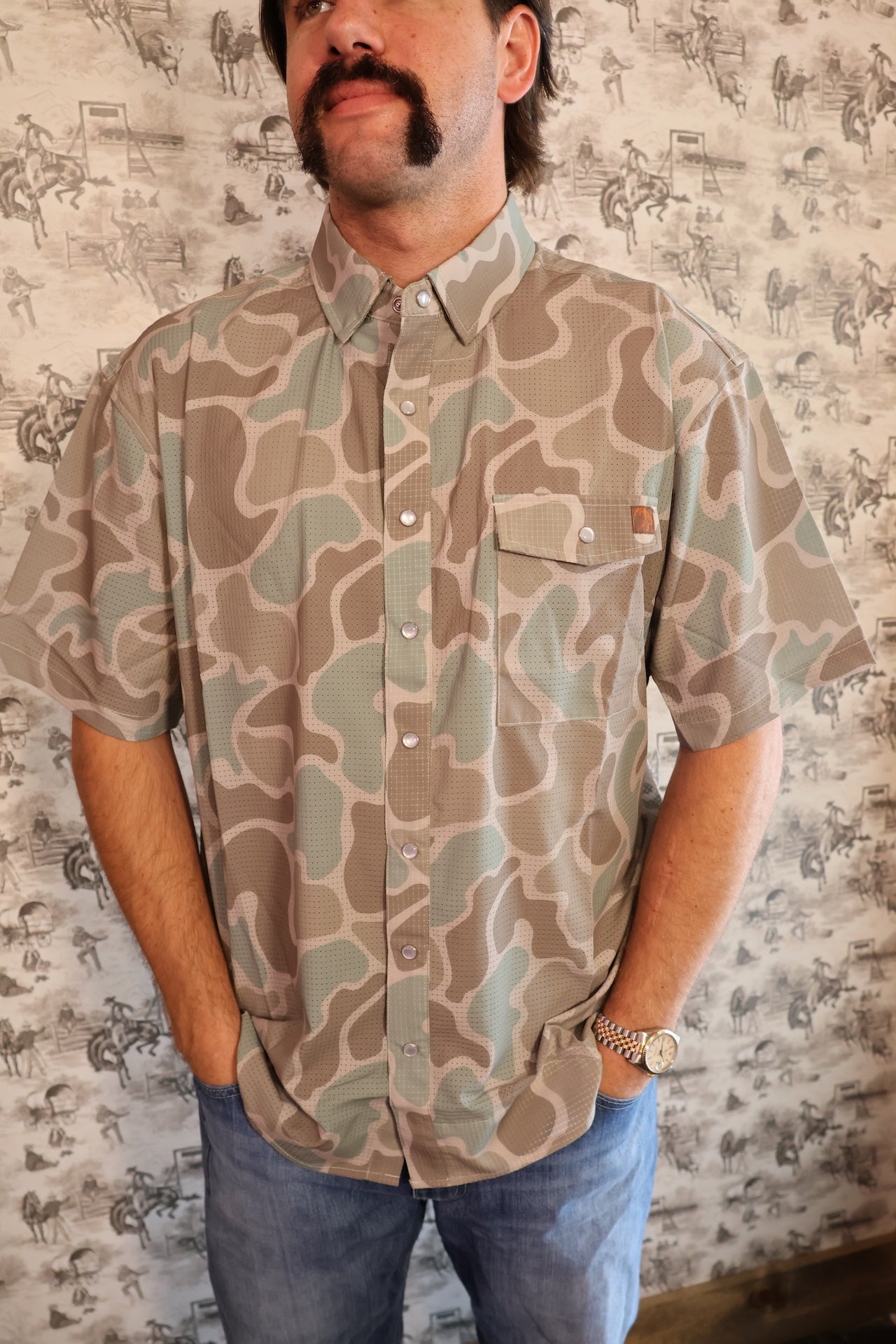 The Cole Camo Pearl Snap