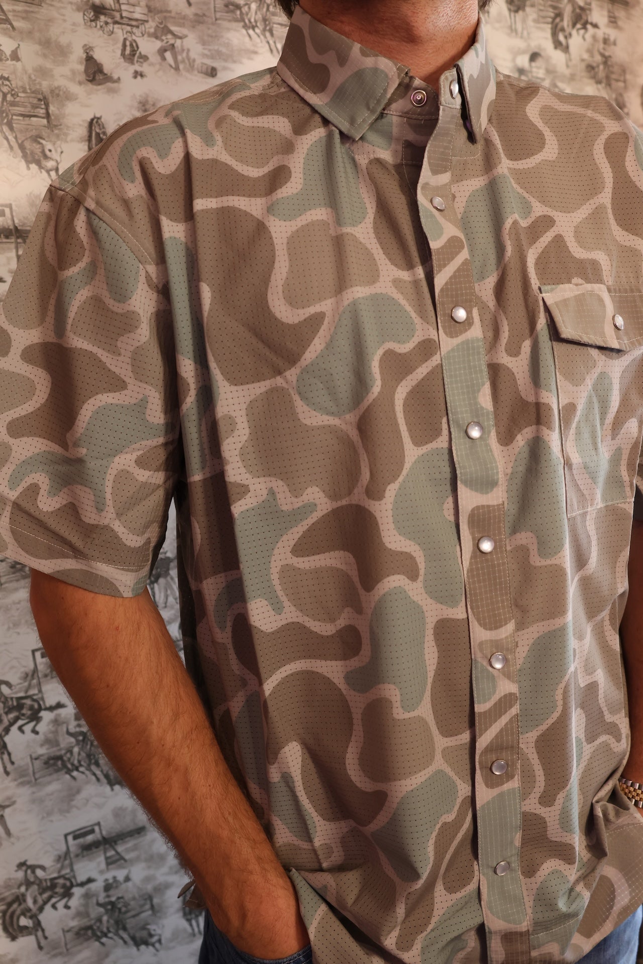 The Cole Camo Pearl Snap