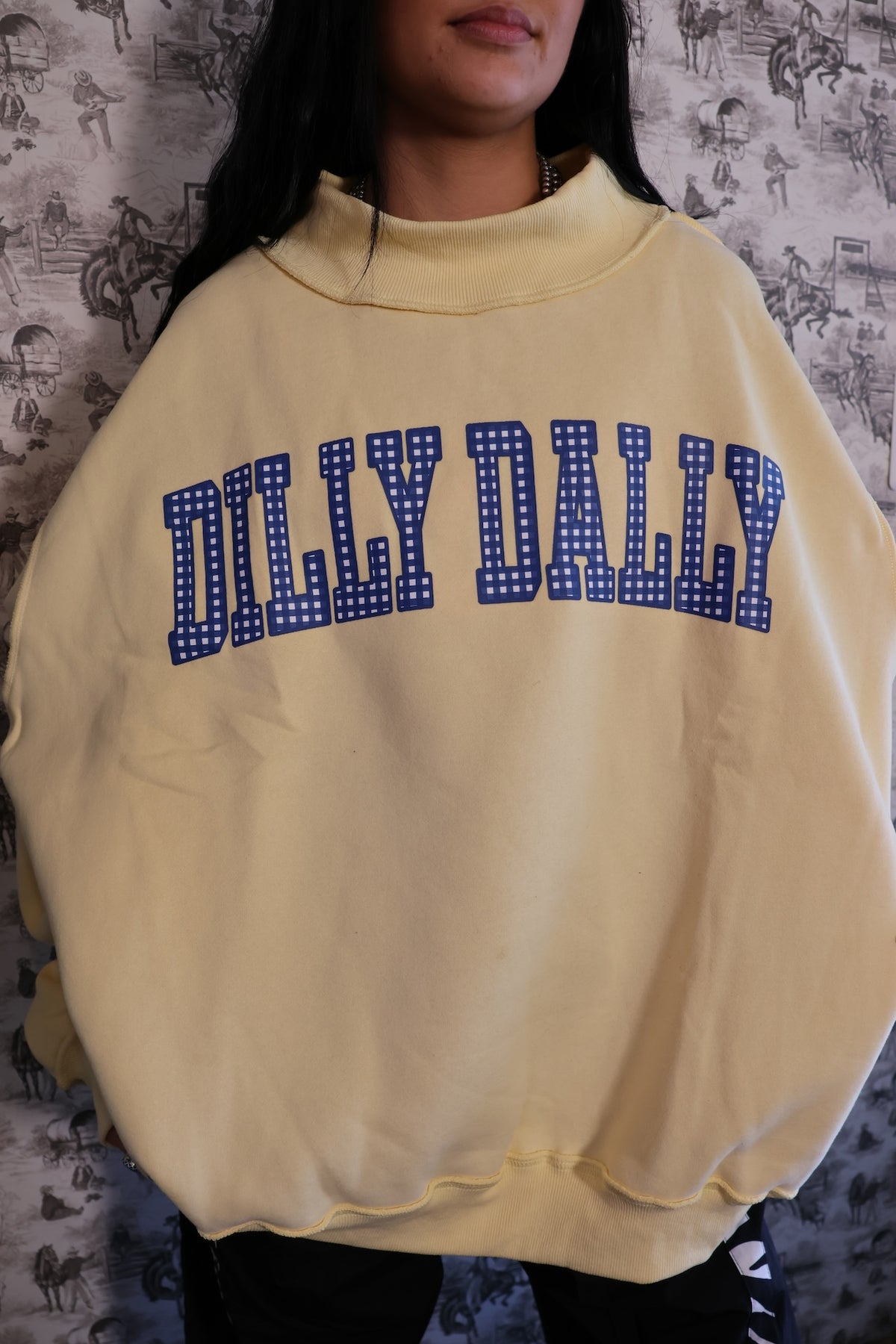 Dilly Dally Reversible Mockneck Sweatshirt