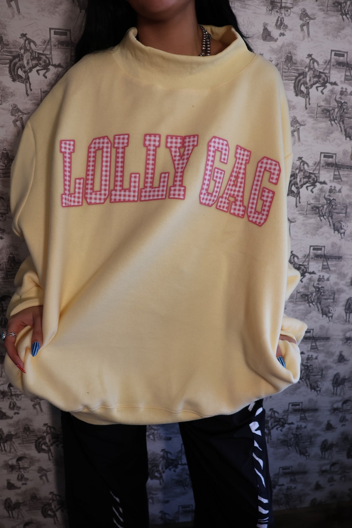 Dilly Dally Reversible Mockneck Sweatshirt