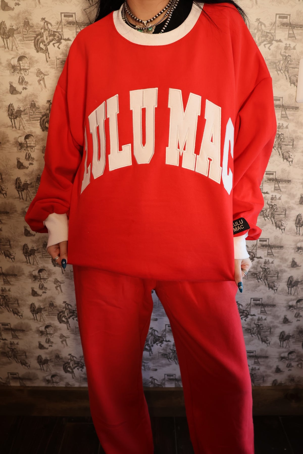 Lulu Mac Color Block Mock Neck