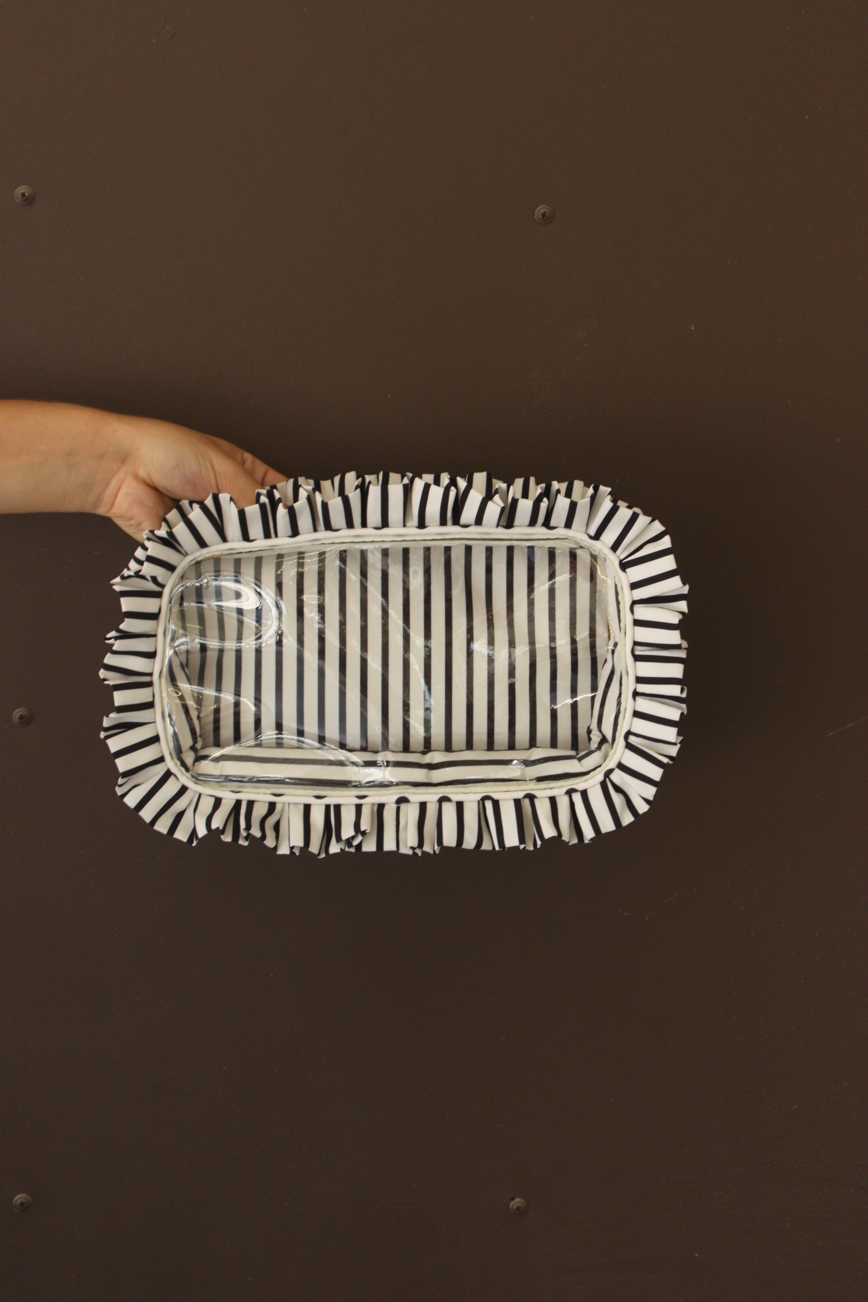 Polka Stripe Medium Pouch