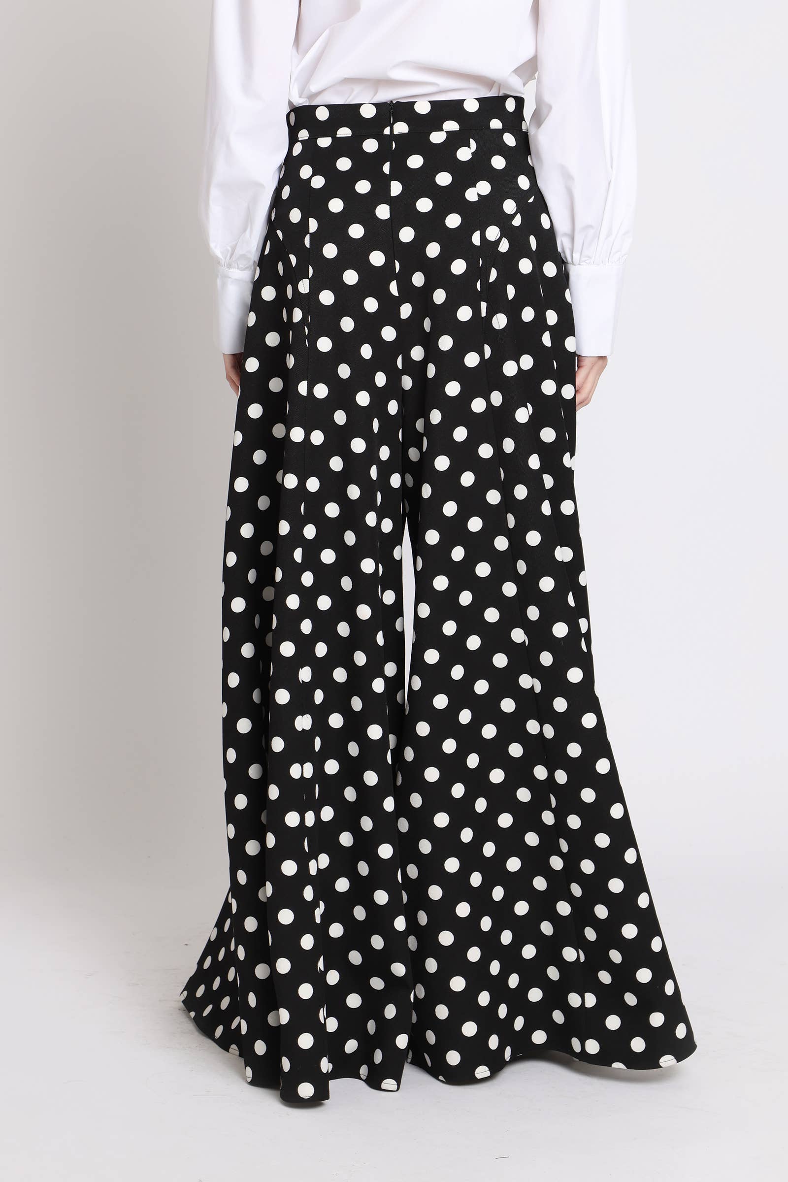 Polka Dot Printed Flare Pants