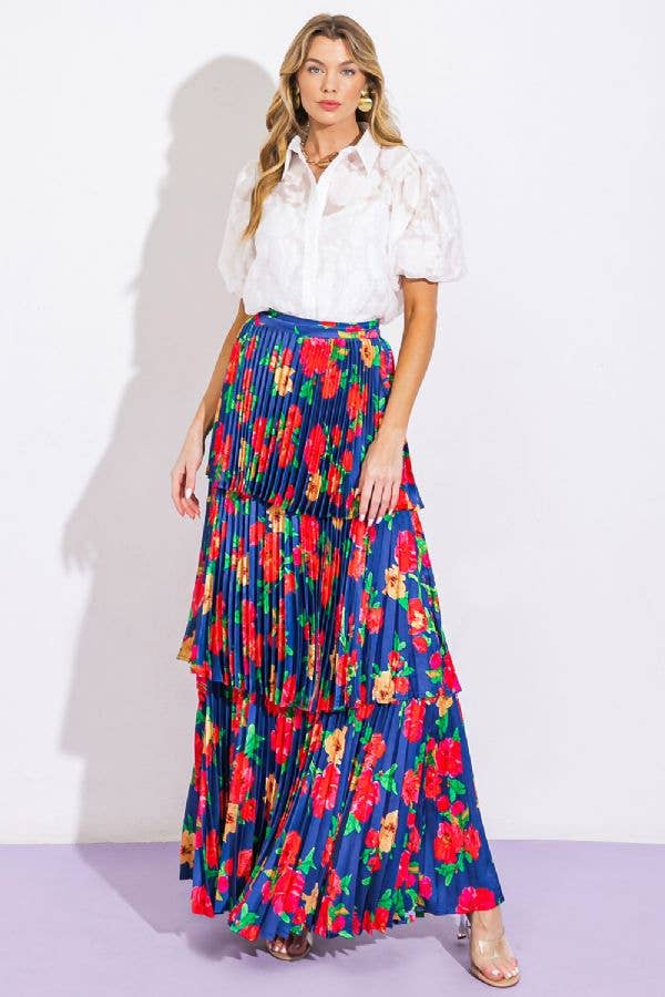 Floral Ruffle Skirt