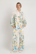 Botanical Print Relaxed Shirt And Trouser Set