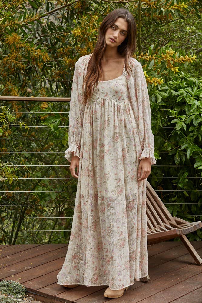 Floral BabyDoll Maxi Dress