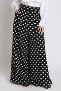 Polka Dot Printed Flare Pants