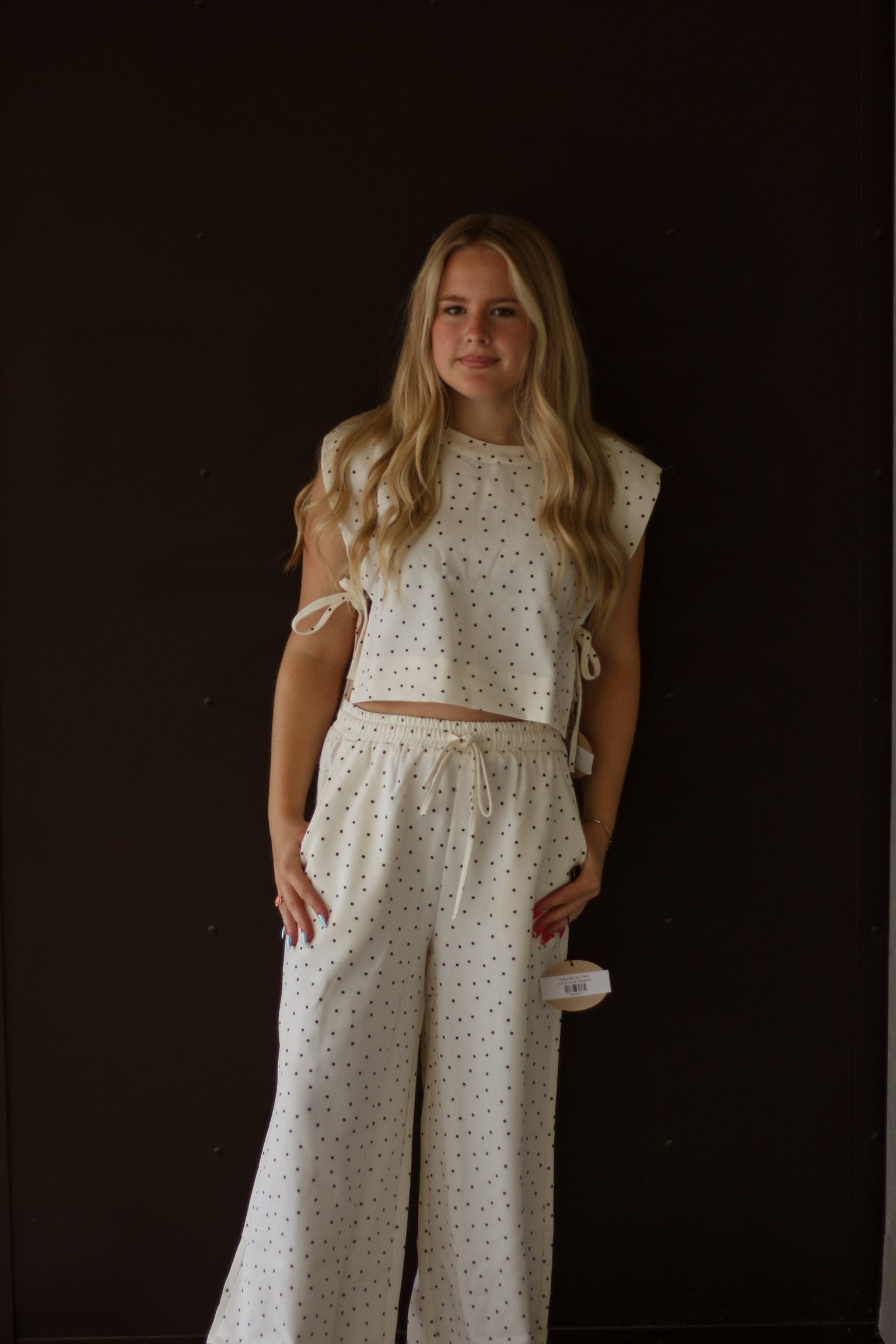 Polka Dot Tie Top