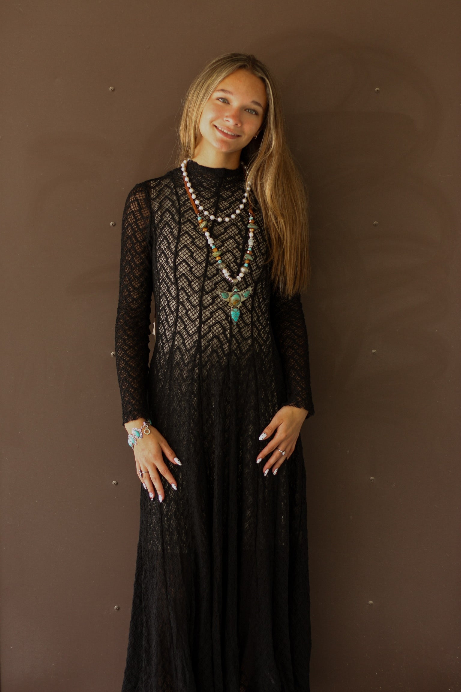 Crochet Lace Maxi Dress