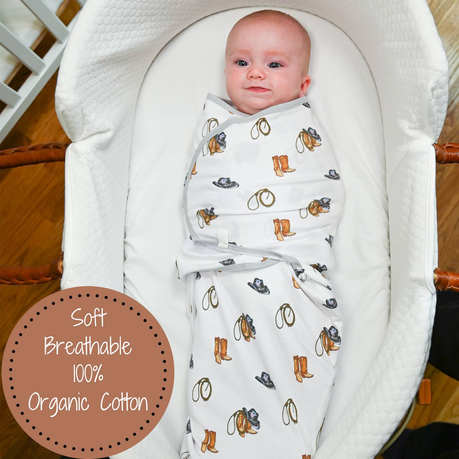 Life Is Better In Boots Baby Sleep Swaddle Organic Cotton