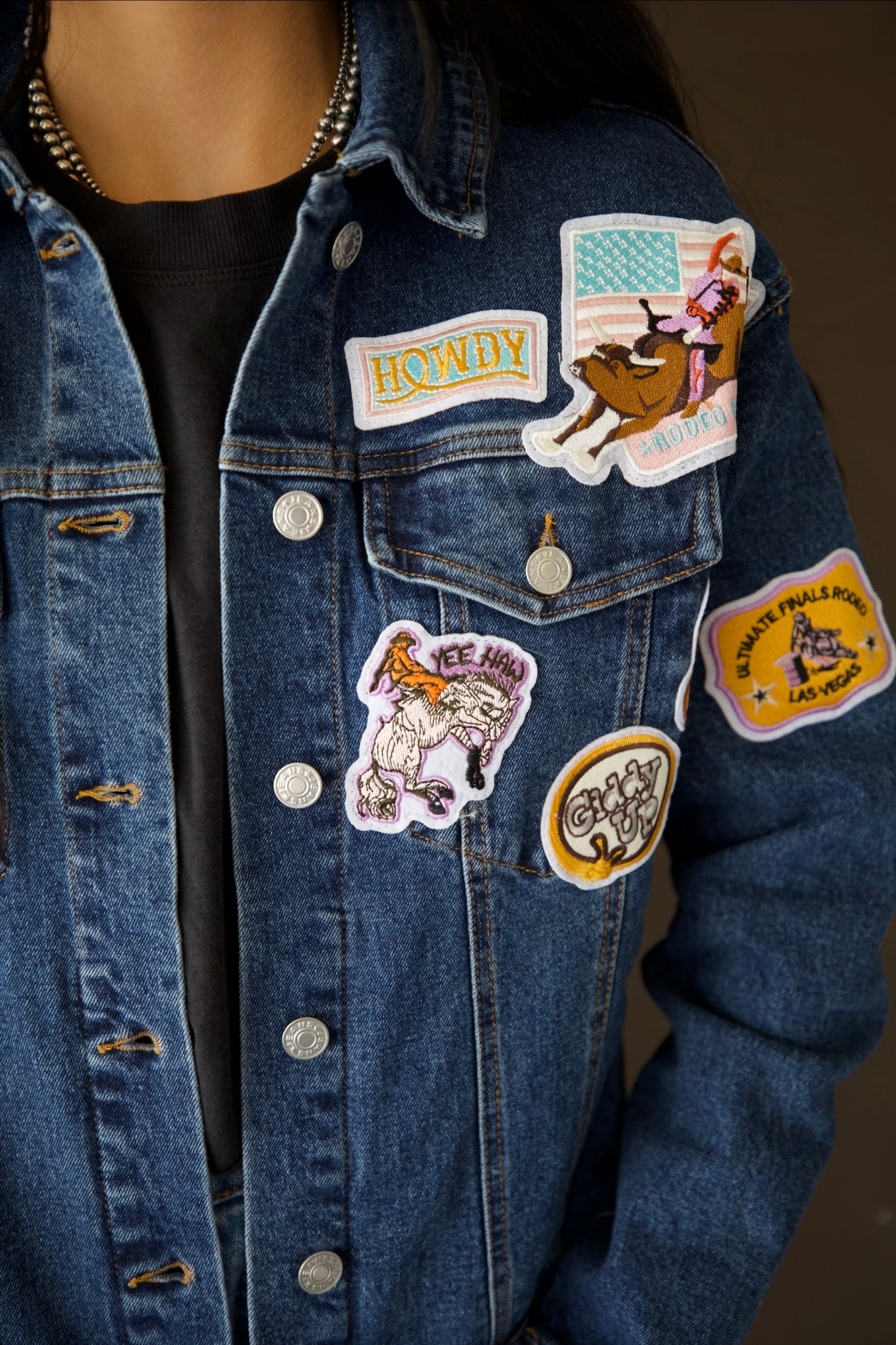 Patched Denim Jacket