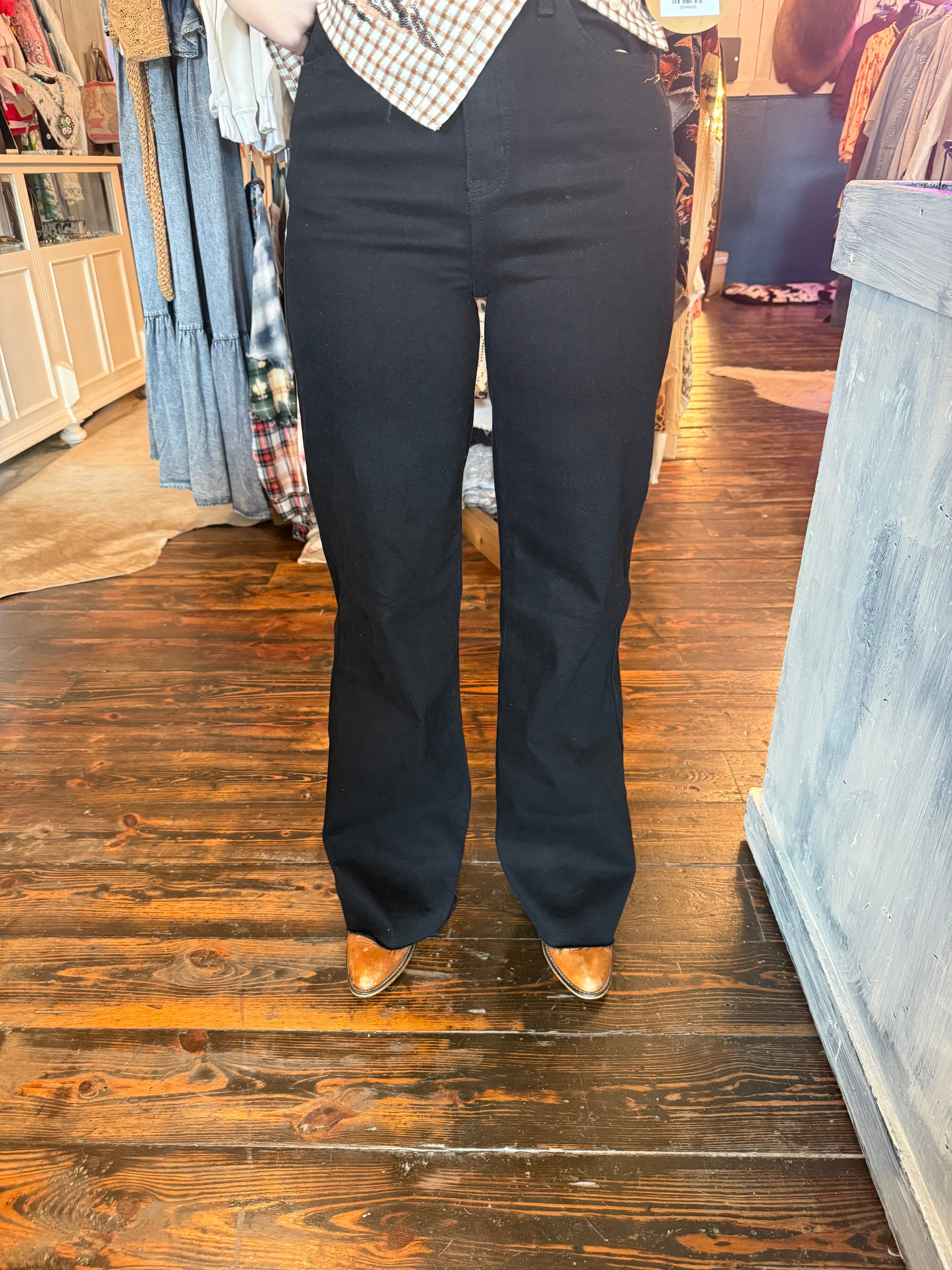 Vibrant Wide Leg Jeans Black