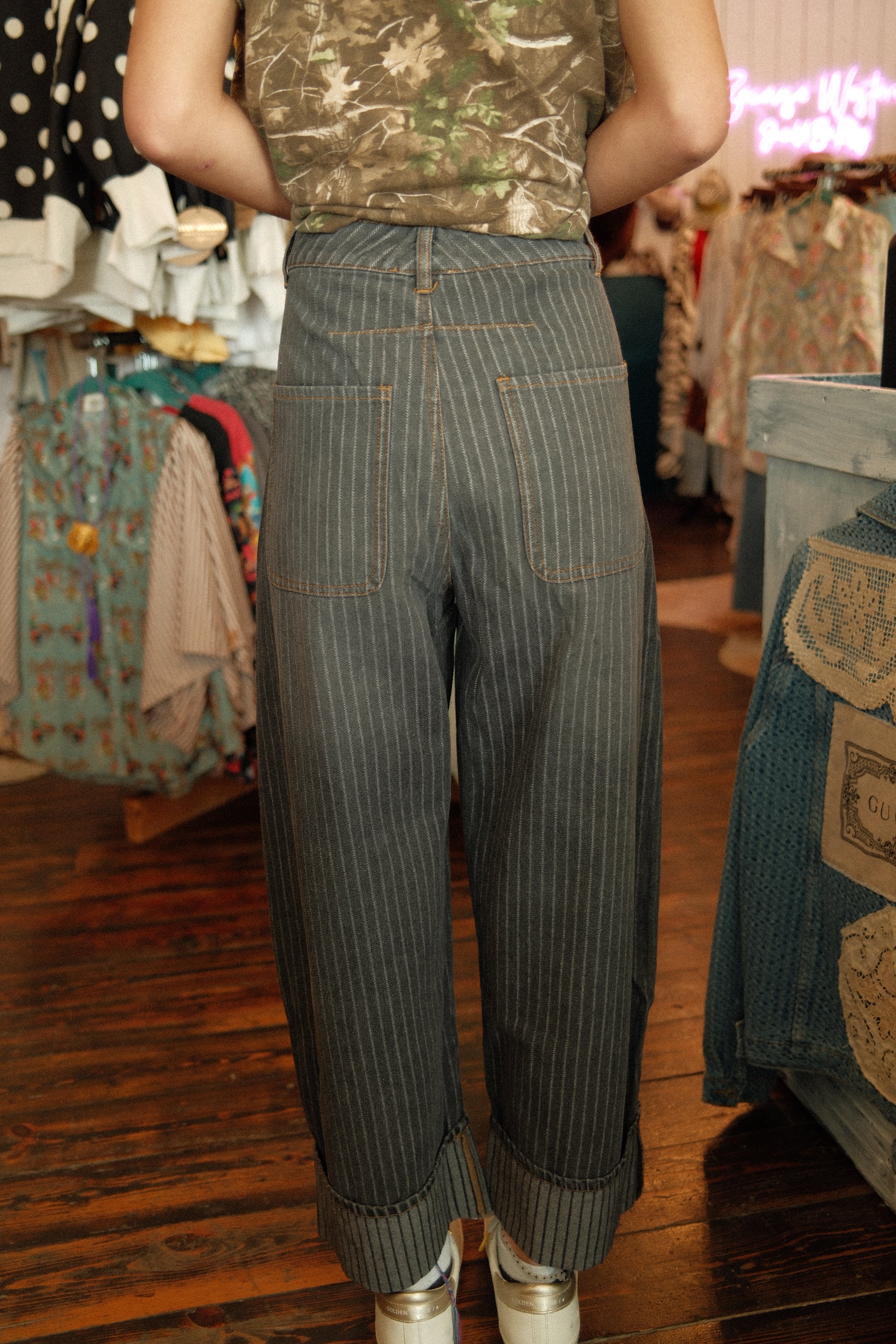 Striped Carpenter Pants