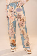 Western Patch Loose Jeans
