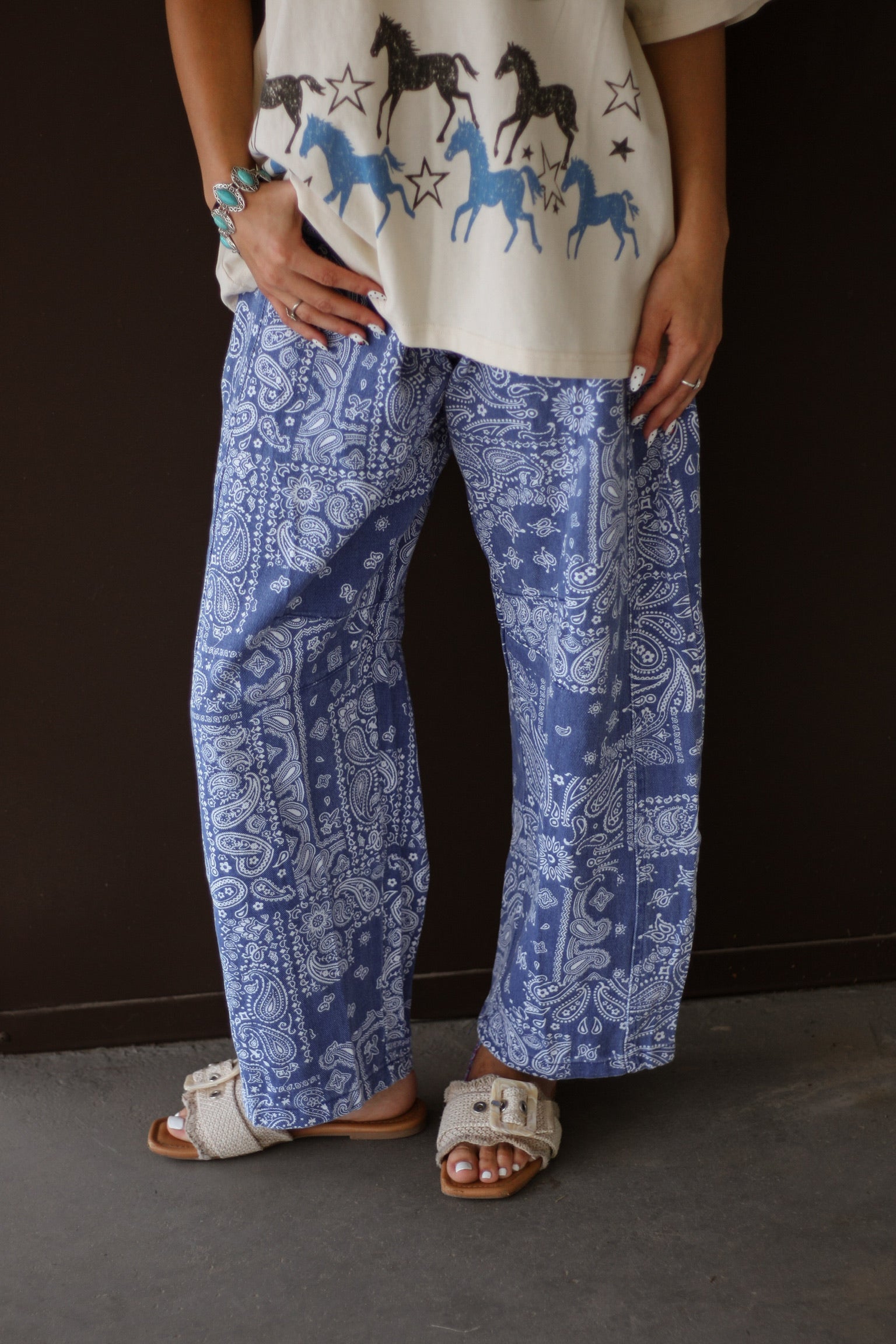Bandana Barrel Jean