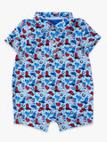 Baby Boys Blue Stars & Spurs Performance Polo Romper