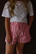 Stripe Shorts High Waist