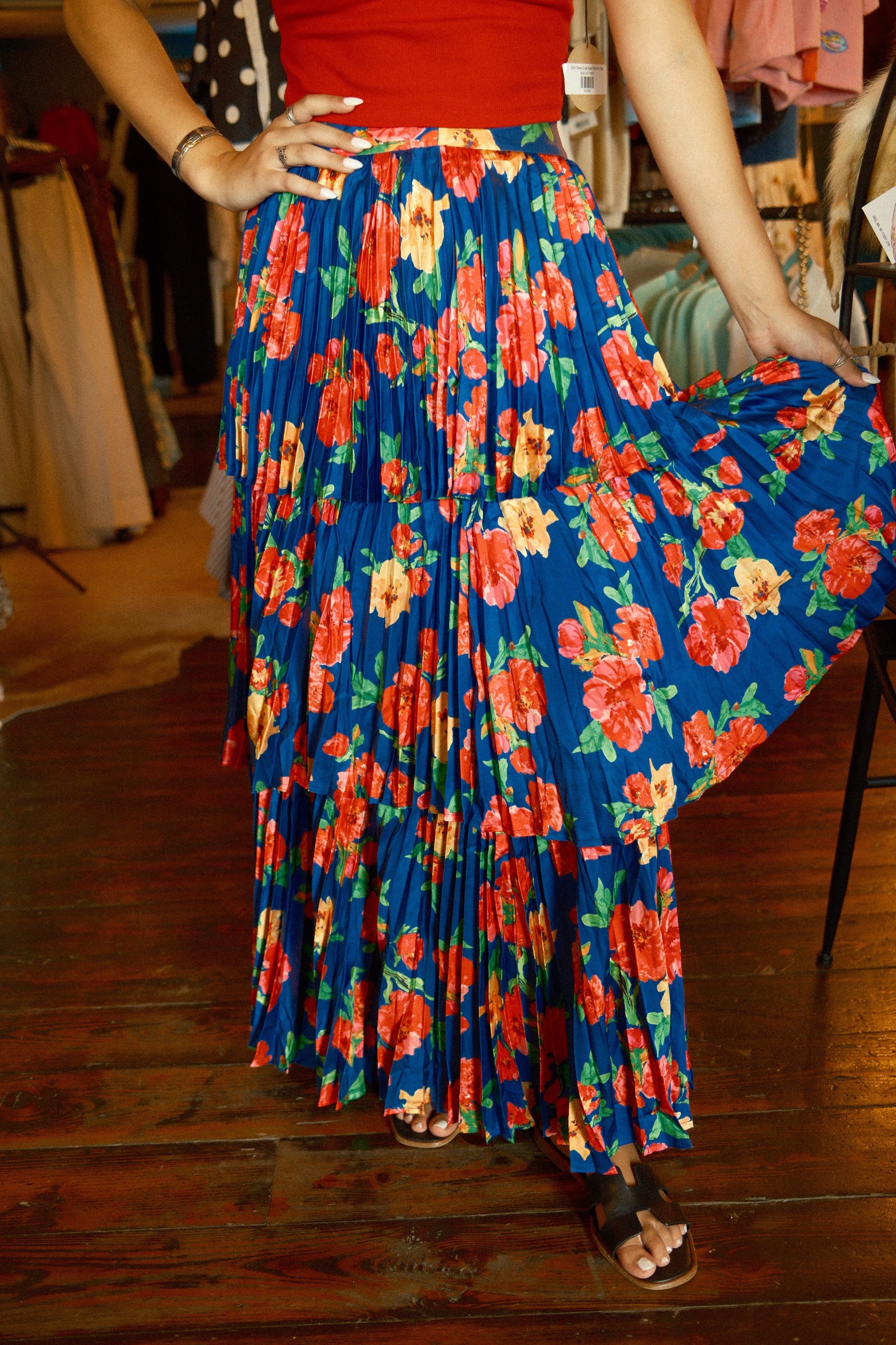 Floral Ruffle Skirt