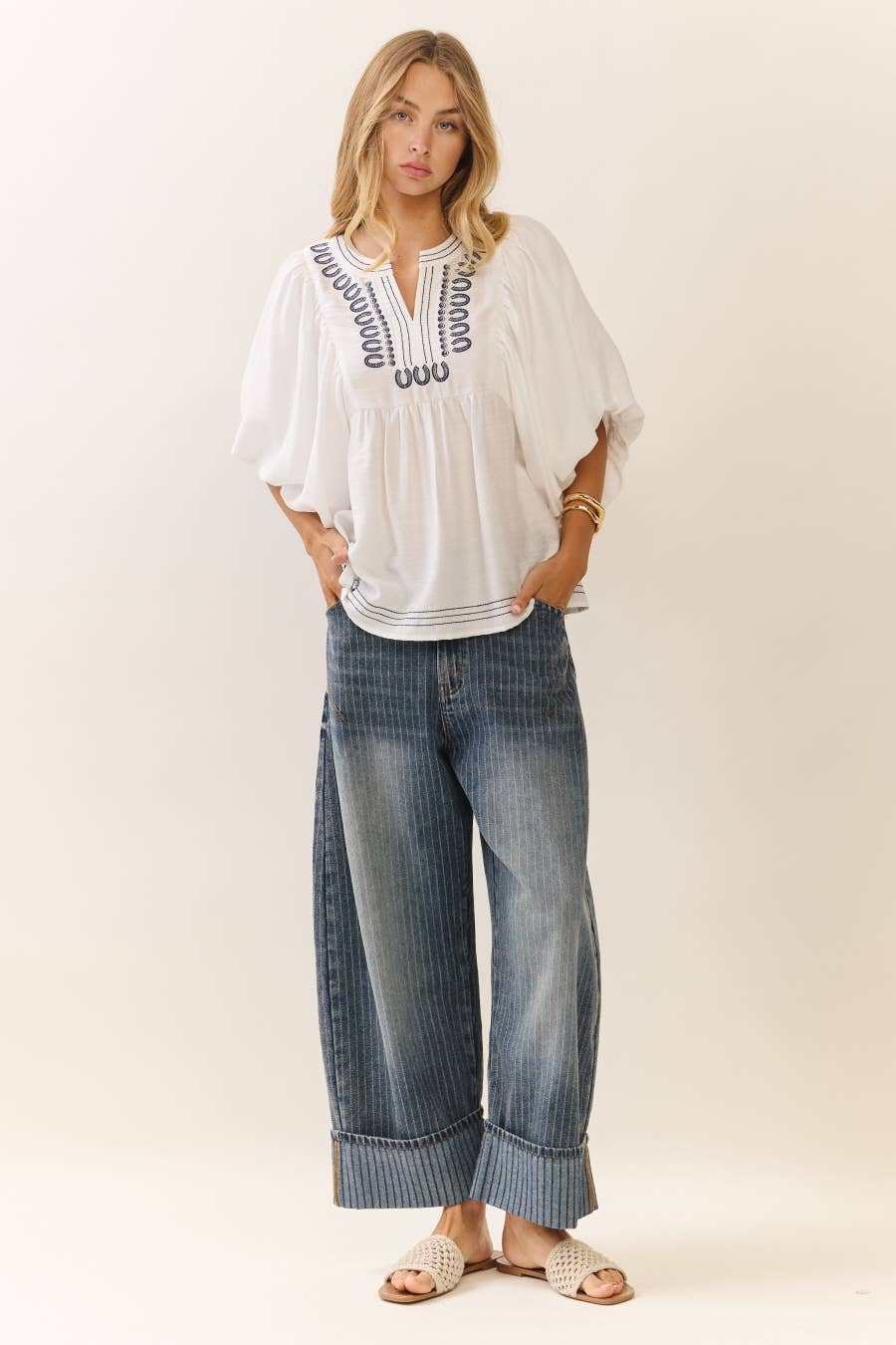 The Striped Barrel Carpenter Culottes Pants